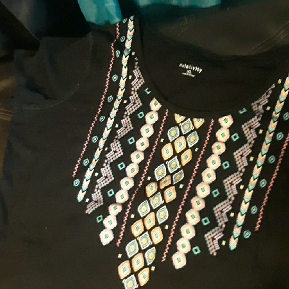 Black Decorative T-Shirt